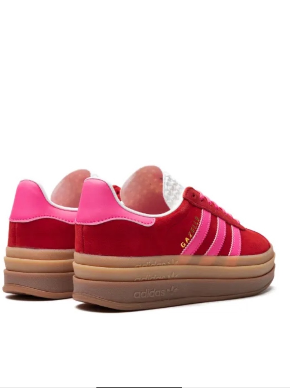 Adidas gazelle bold red suede hot pink stripes - Picture 3 of 12